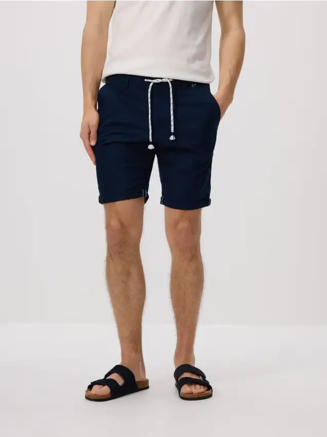 Shorts slim fit - blu scuro