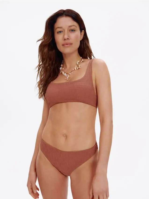 Slip bikini - marrone