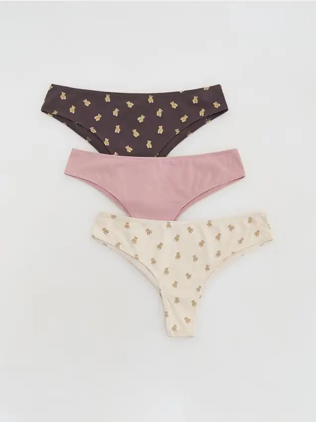 Slip brasiliani 3 pack - rosa cipria