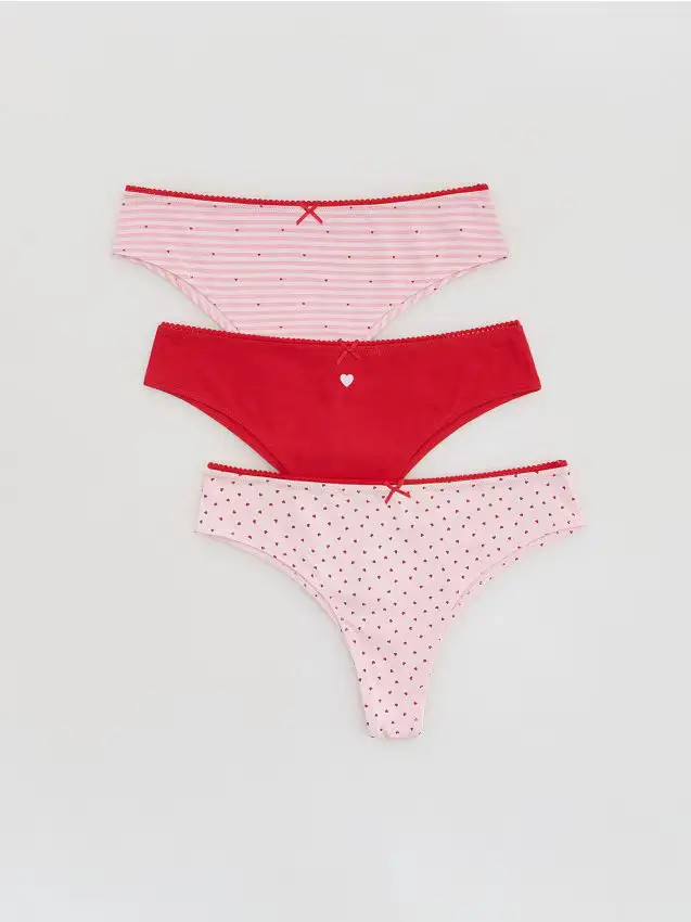 Slip brasiliani fantasia 3 pack - rosa pastello