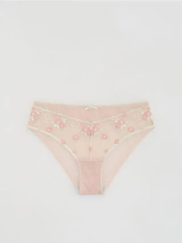 Slip con ricamo - beige