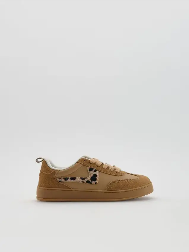 Sneaker in ecopelle - beige