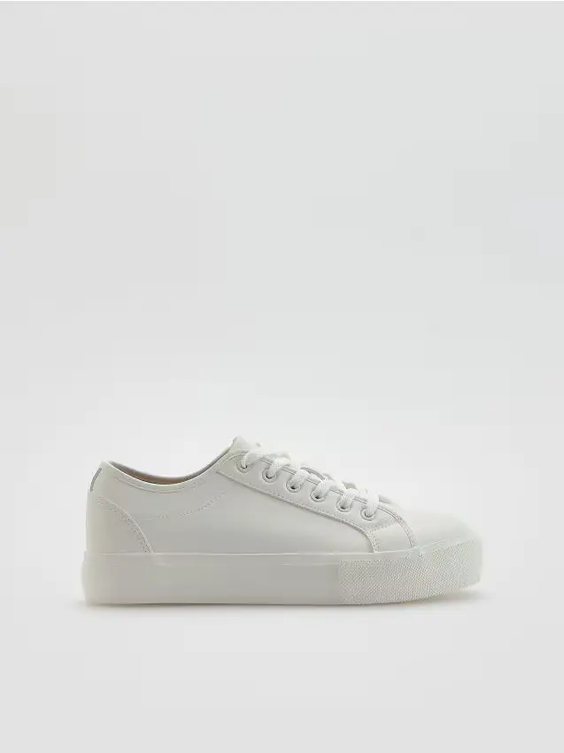 Sneaker in ecopelle - bianco