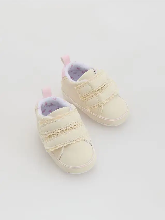 Sneaker in ecopelle - panna