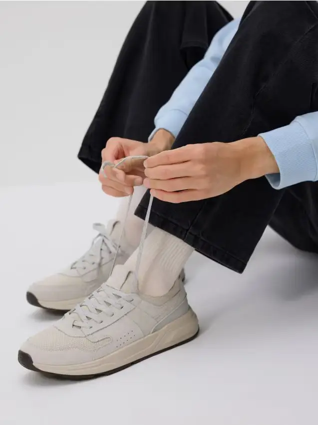 Sneaker scamosciate - beige