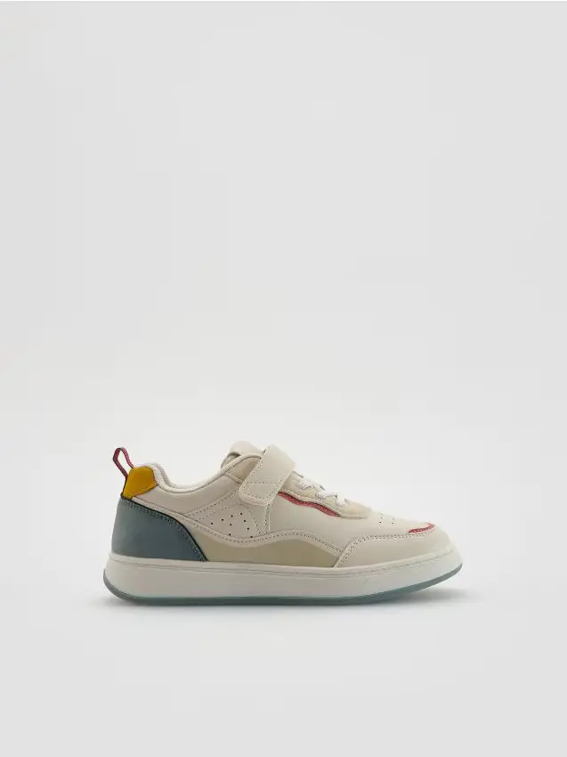 Sneakers con chiusura velcro - beige
