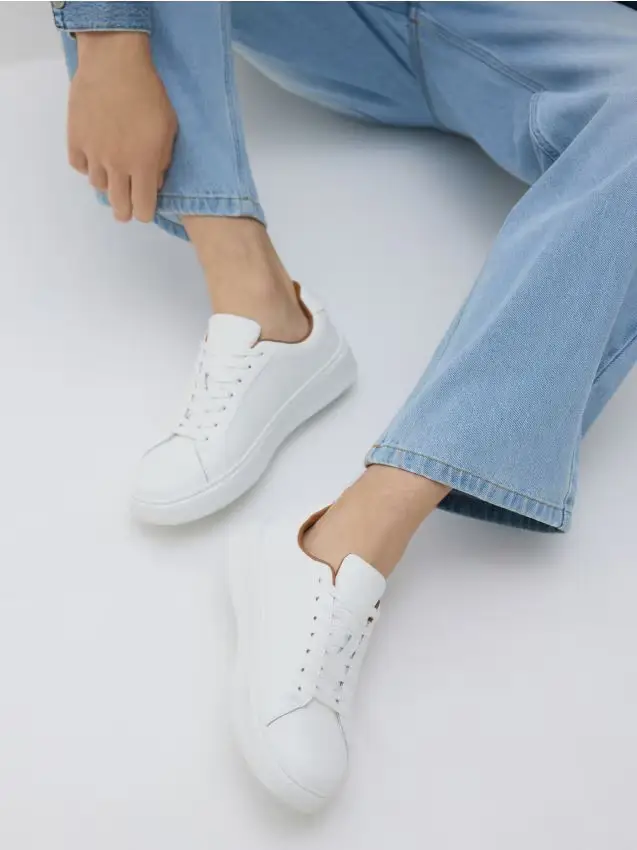 Sneakers in pelle - bianco