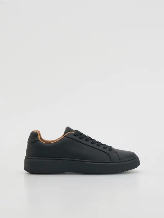 Sneakers in pelle - nero