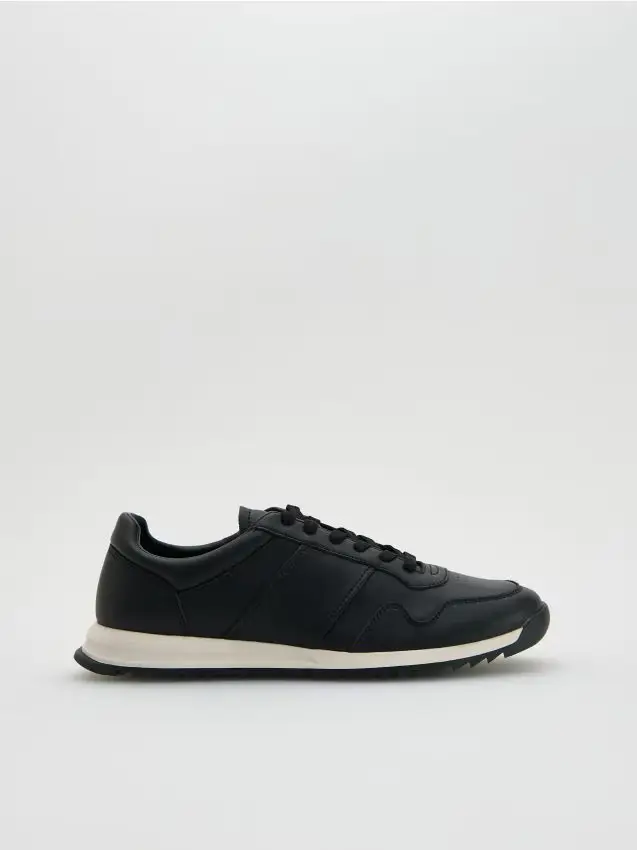 Sneakers in pelle - nero