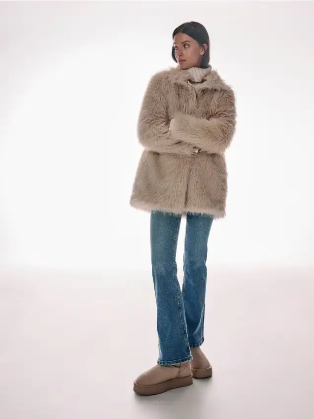 Stivaletti da neve in pelle - beige