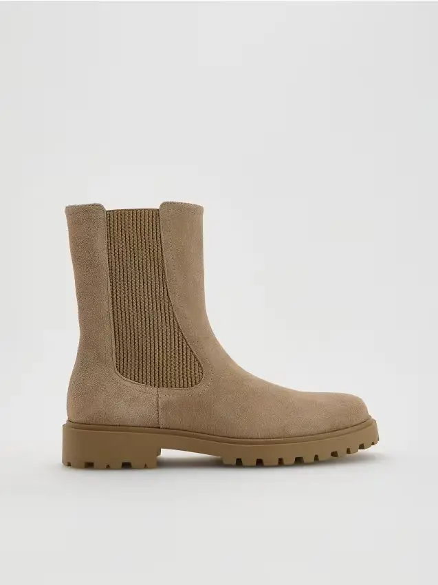 Stivaletti in pelle - beige