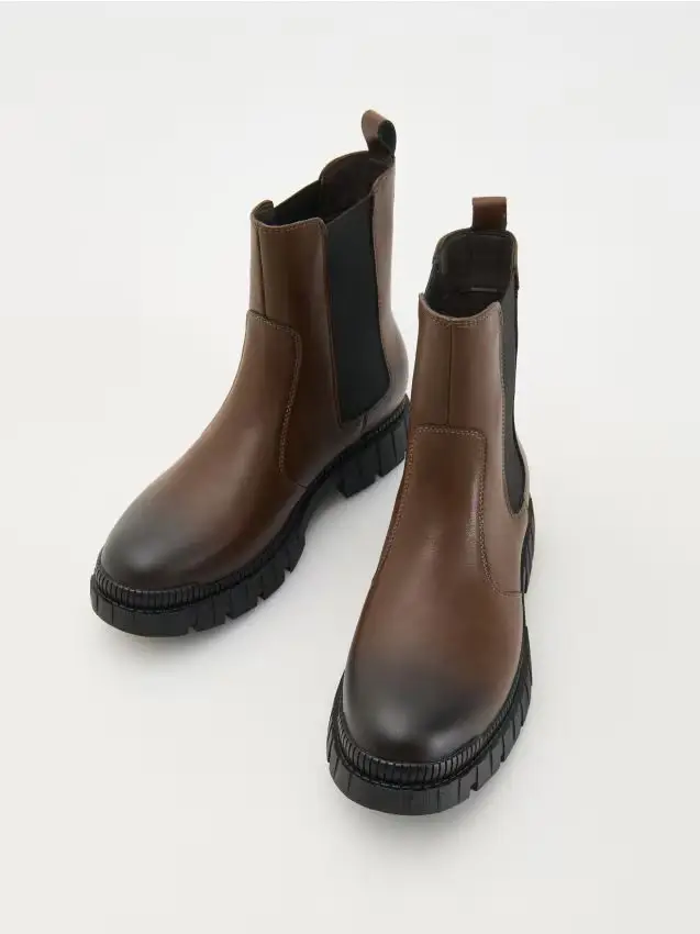 Stivaletti in pelle - marrone scuro