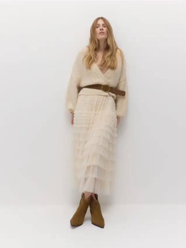 Stivaletti in pelle scamosciata - beige