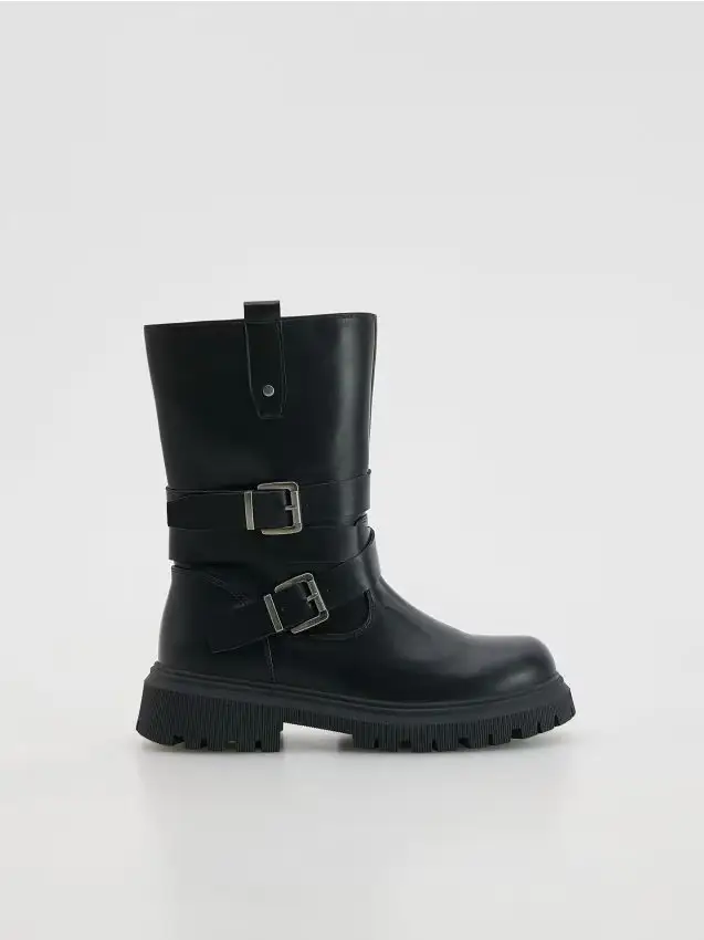 Stivaletti in similpelle - nero