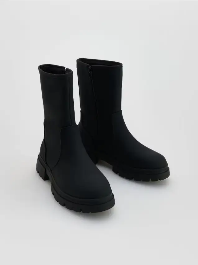 Stivaletti isolanti in ecopelle - nero