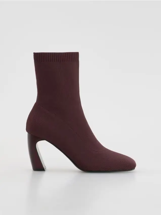 Stivali con tacco alto - maroon