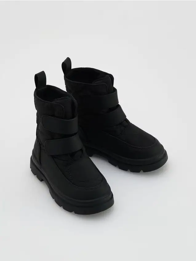 Stivali da neve con velcro - nero