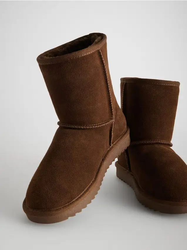 Stivali da neve doposci alti - marrone scuro