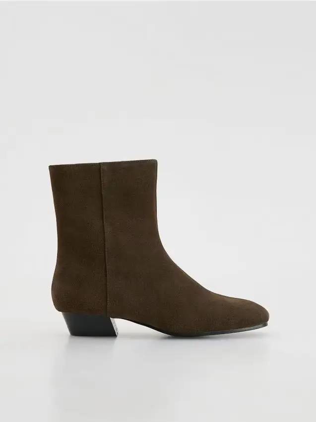 Stivali texani scamosciati - marrone scuro