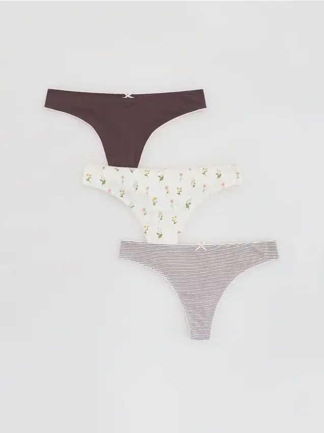 String in cotone 3 pack - mogano