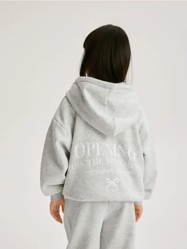 Sudadera con texto en la espalda - grigio chiaro