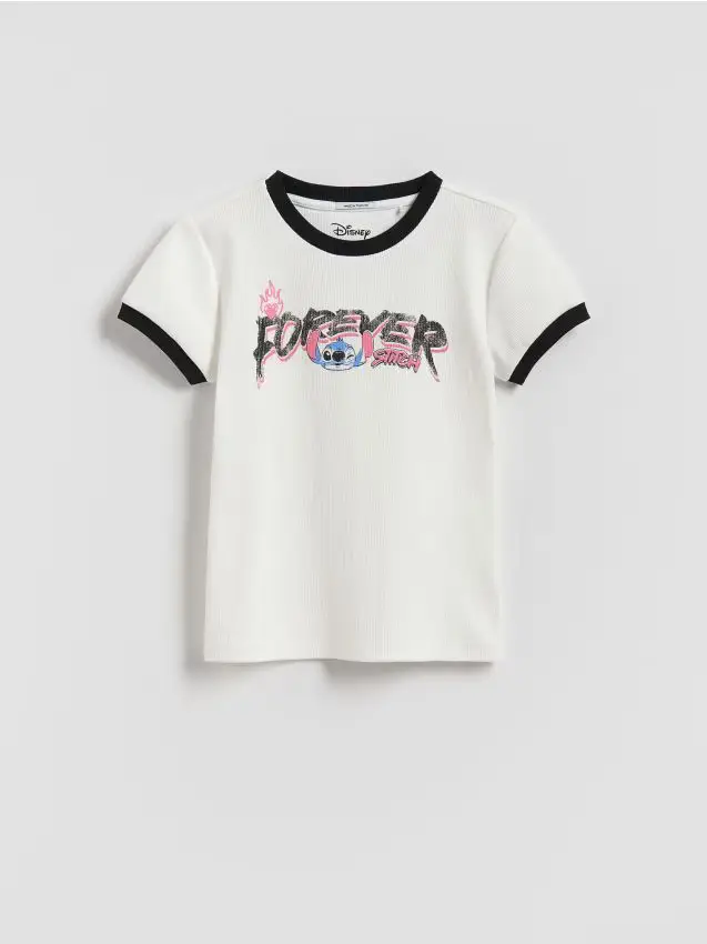 T-shirt a costine Lilo & Stitch - multicolore