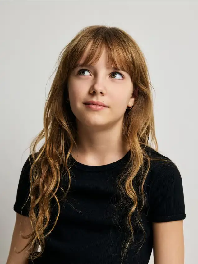 T-shirt a costine - nero