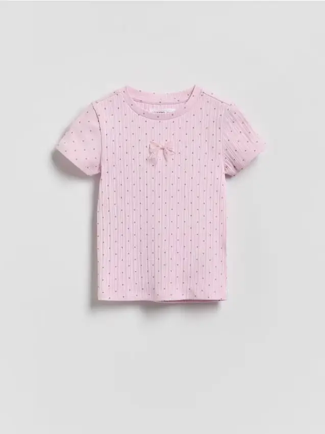 T-shirt a pois - rosa pastello