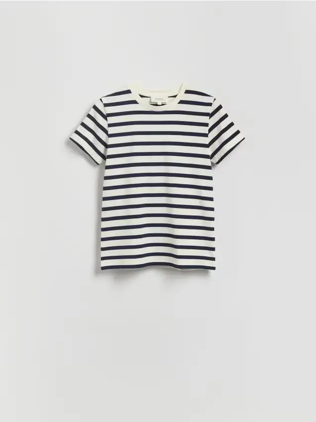 T-shirt a righe regular fit - multicolore