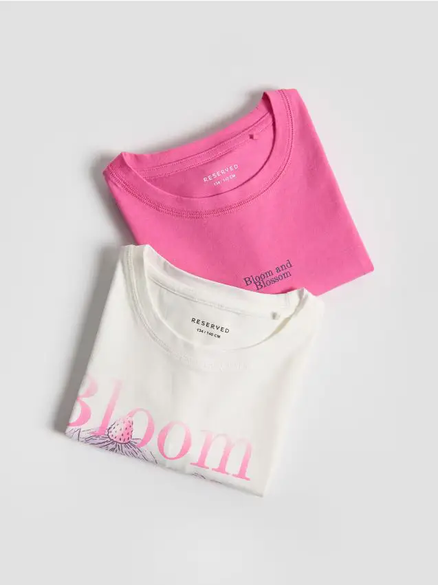 T-shirt ampio con stampa confezione da 2 - multicolore