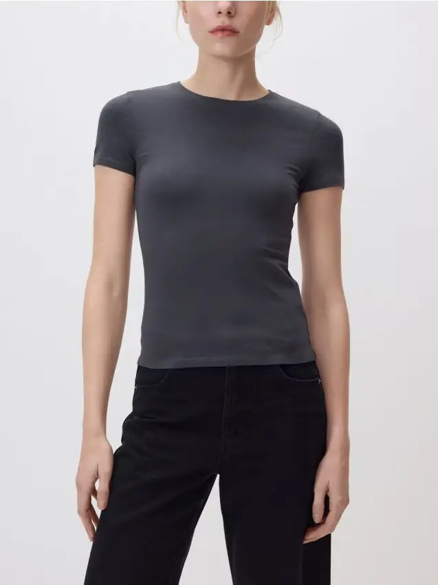 T-shirt basic - grigio scuro