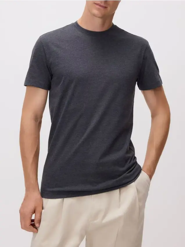 T-shirt basic - grigio scuro