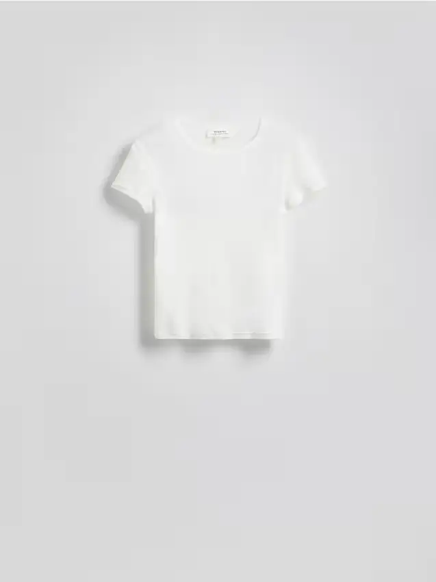 T-shirt basic in cotone - bianco