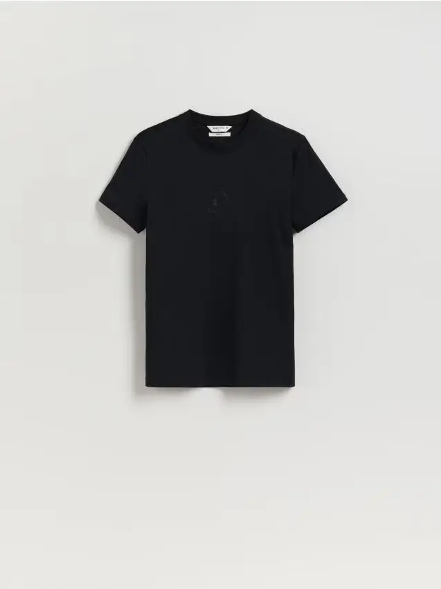 T-shirt basic in cotone - nero