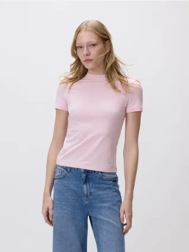 T-shirt basic - rosa pastello