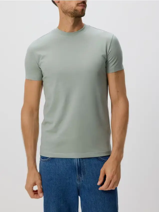 T-shirt basic - verde pallido