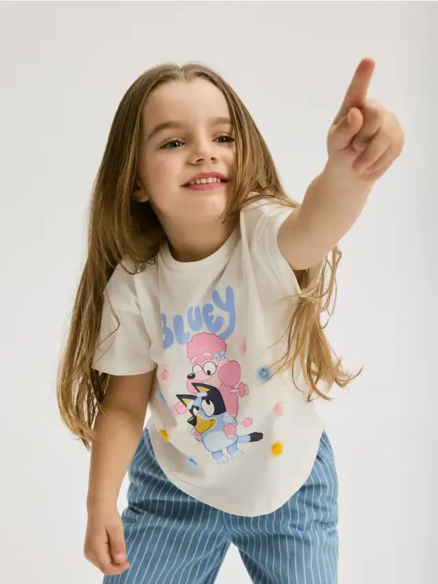 T-shirt Bluey - panna