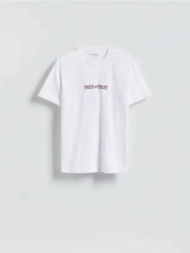 T-shirt comfort con stampa - bianco