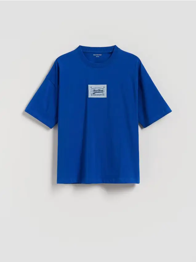 T-shirt con patch - blu