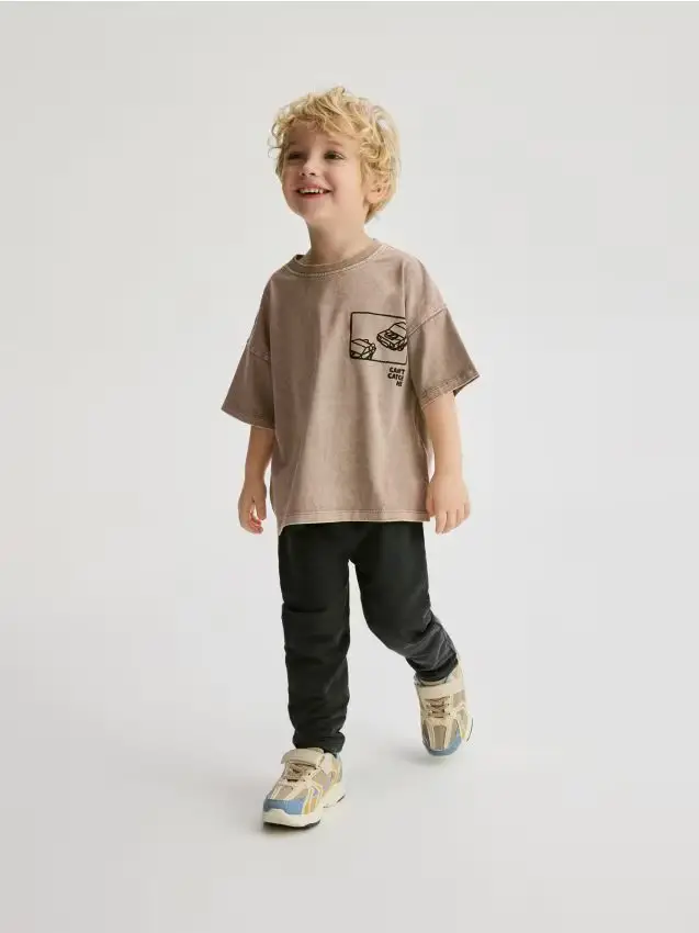 T-shirt con stampa - beige