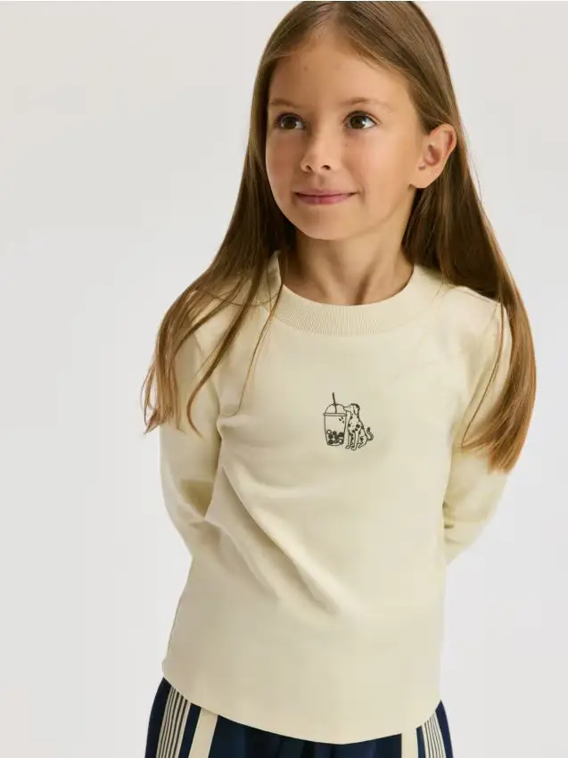 T-shirt con stampa - beige