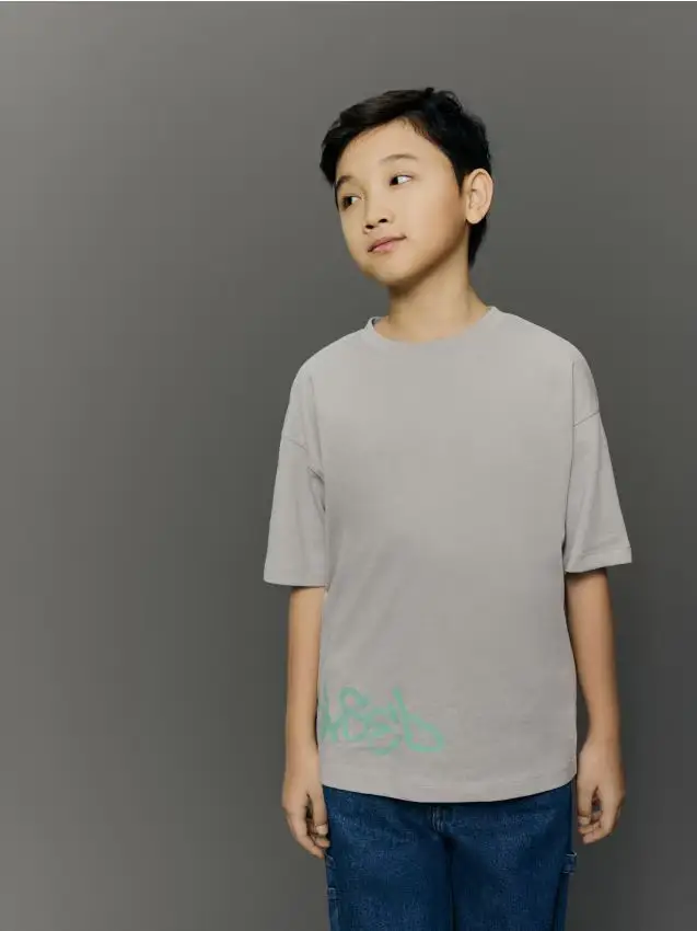 T-shirt con stampa - beige