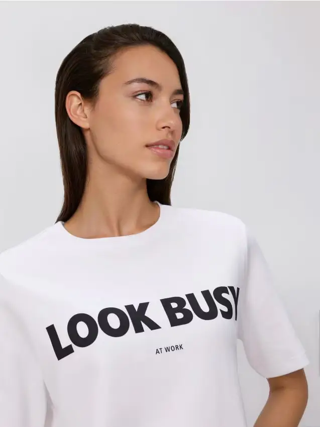 T-shirt con stampa - bianco