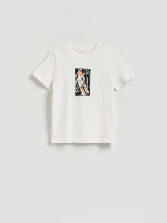 T-shirt con stampa - bianco