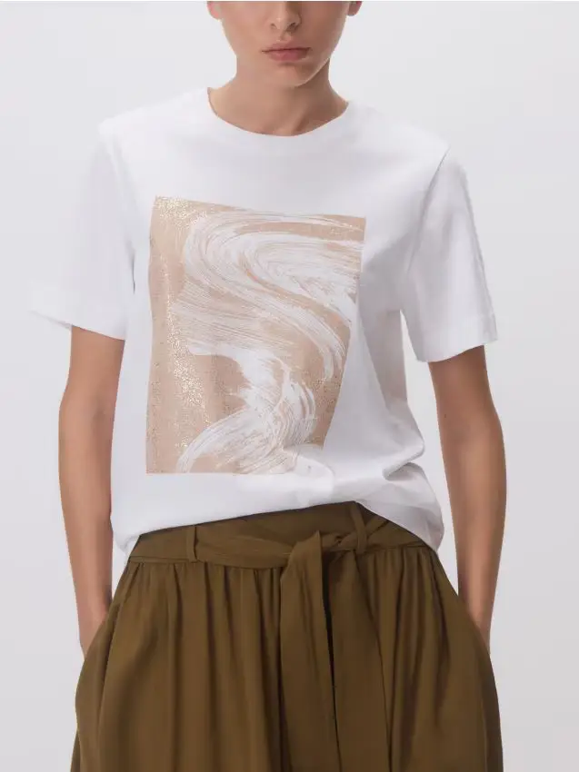 T-shirt con stampa - bianco