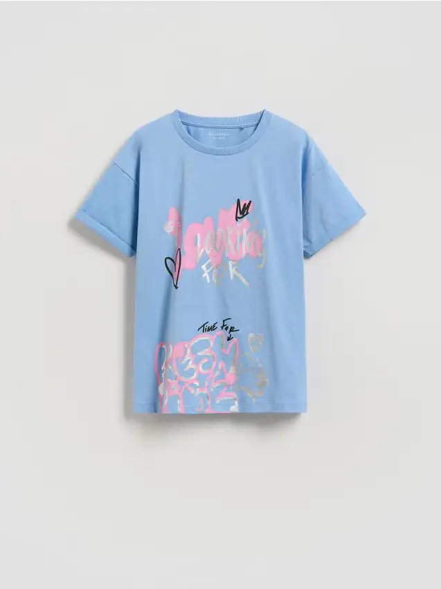 T-shirt con stampa - blu