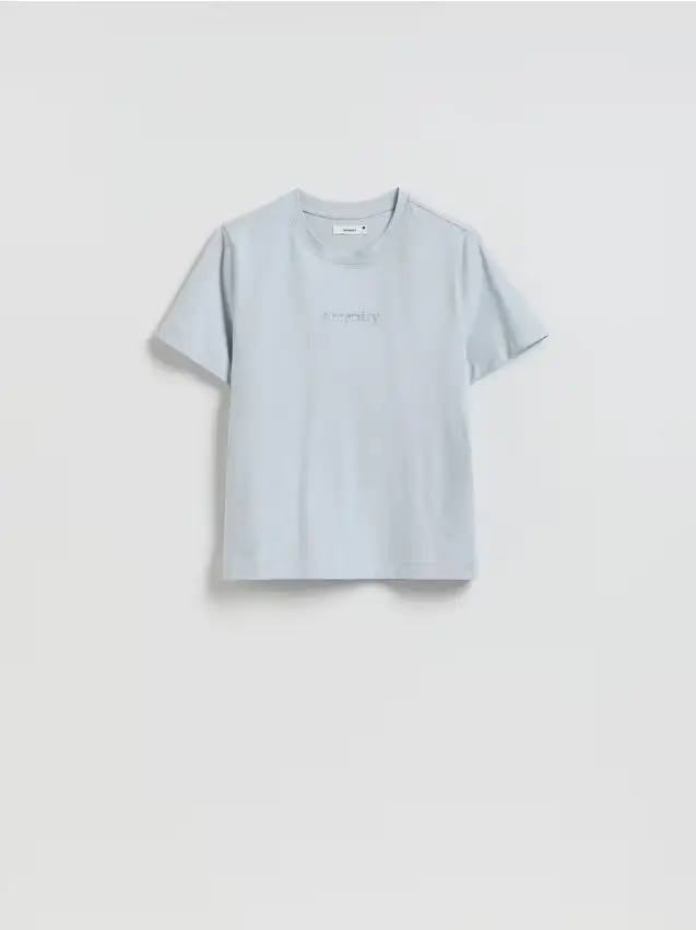 T-shirt con stampa - blu pallido