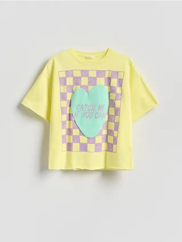 T-shirt con stampa - giallo