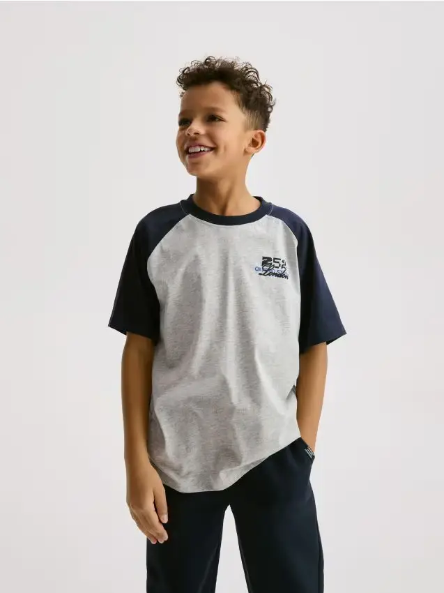 T-shirt con stampa - grigio chiaro