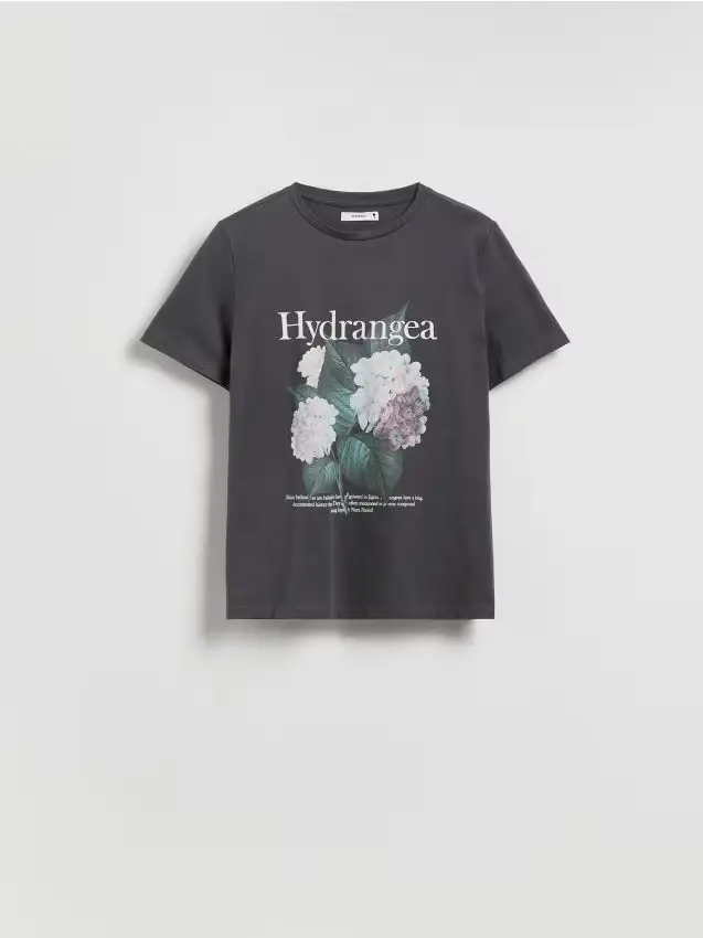 T-shirt con stampa - grigio scuro